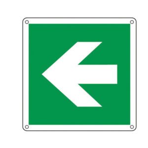 cartello alluminio 12x12cm 'freccia'