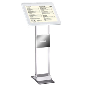 leggio a led da terra h110cm con cornice a4 menu board ledmag