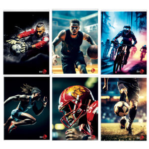 maxiquaderno a4 40fg+2 80gr 1rigo c/margine sport bm