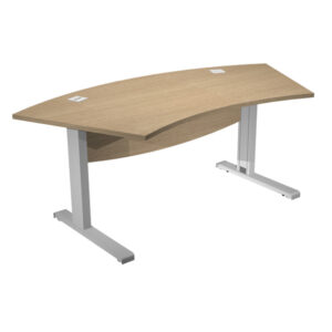 scrivania fianchi a l in metallo 190x96xh73cm rovere - agora' direction