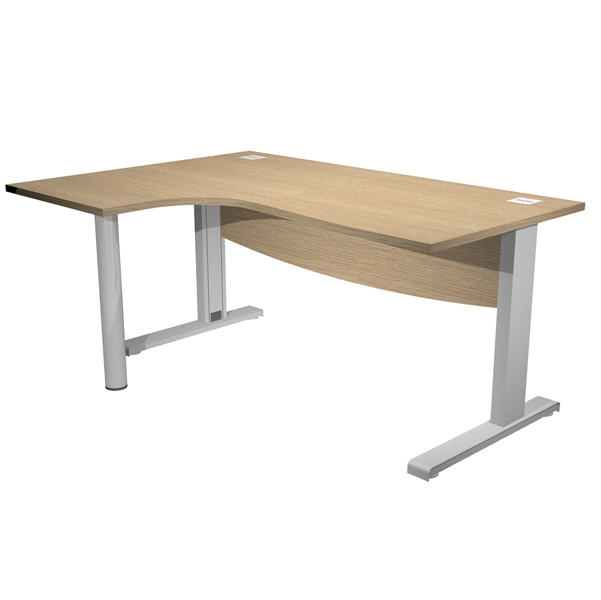 scrivania compact sx fianco a l metallo l180cm rovere - agora' direction