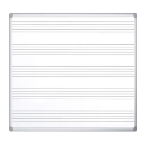 lavagna magnetica con pentagramma 120x120cm maya musica bi-office