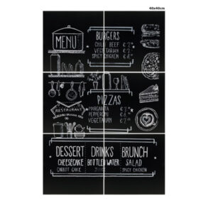 set 6 lavagne 40x40cm da parete fb-xxl securit