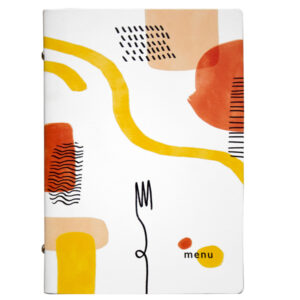 portamenu' f.to a5 17x23cm linea spaghetti - bianco