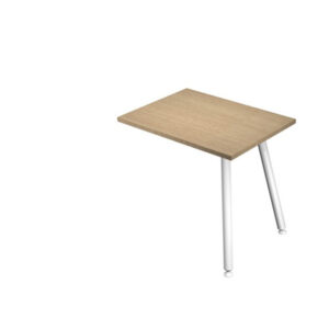 allungo dx/sx 60x80xh74,4cm per scrivanie skinny metal bianco/ rovere