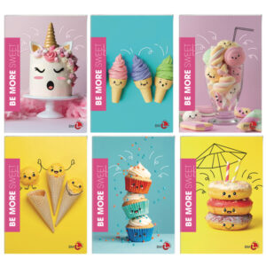 maxiquaderno a4 36fg+2 100gr 5mm sweet be more bm