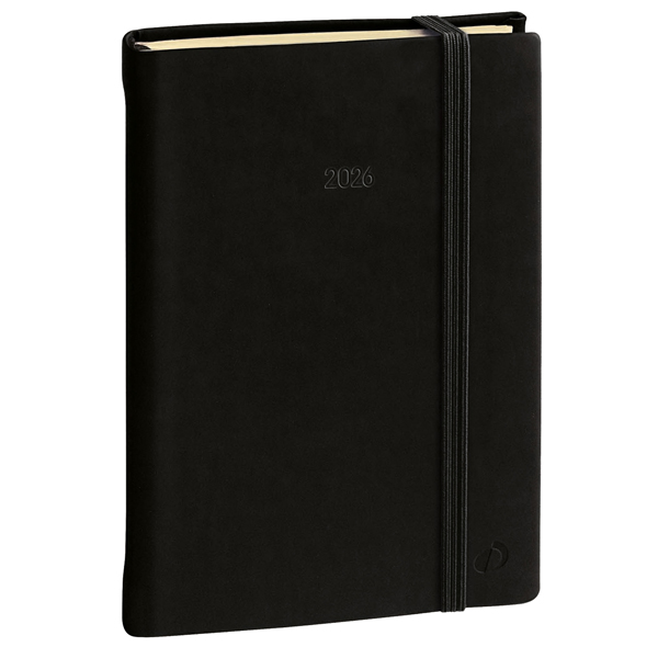 agenda giornaliera daily pocket prestige 8,5x13cm silk nero 2026 quo vadis