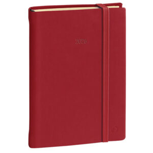 agenda giornal. daily pocket prestige 8,5x13cm silk bordeaux 2026 quovadis