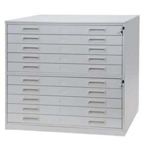 portadisegni orizzontale a 10 cassetti per fogli a0 metallo 137x96x122cm