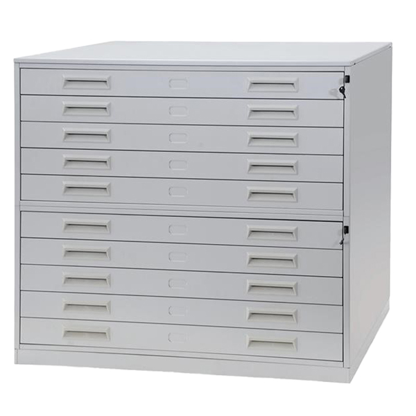 portadisegni orizzontale a 10 cassetti per fogli a0 metallo 137x96x122cm