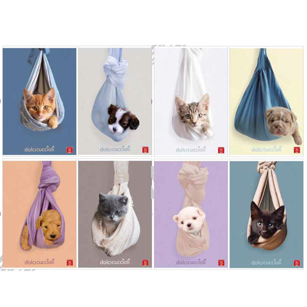 maxiquaderno a4 80gr 40+2fg 4mm c/margine cuccioli pigna