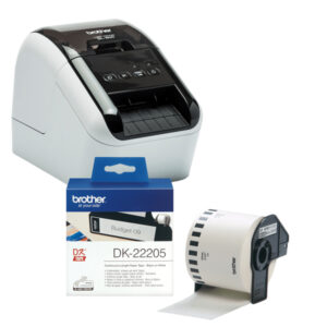 bundle brother etichettatrice ql-800 con tre 3 nastri dk22205