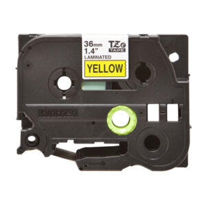 brother nastro laminato da 36mm nero/giallo (8m adatto a etichettatura di c