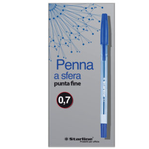 scatola 50 penna sfera blu p. fine 0.7mm starline