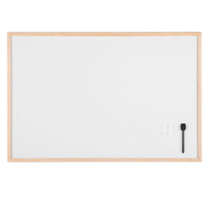 lavagna bianca magnetica 60x90cm cornice legno starline
