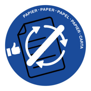 coperchio raccolta carta blu per cestino 133r cep