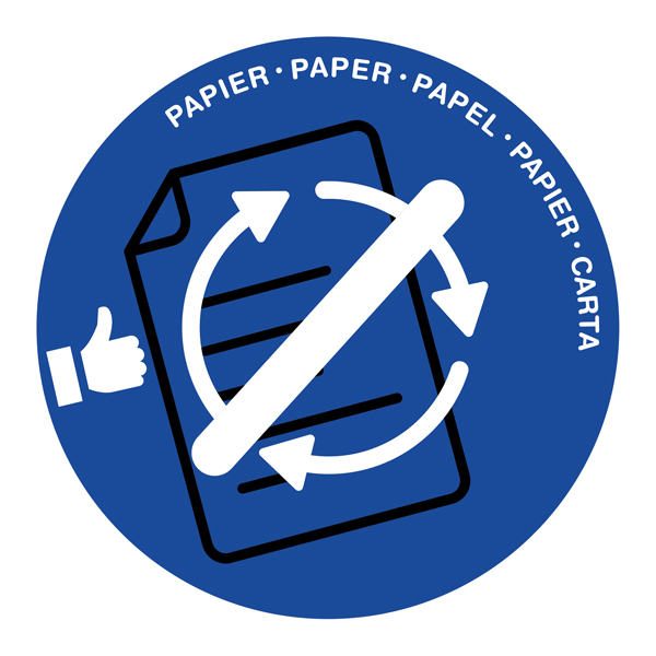 coperchio raccolta carta blu per cestino 133r cep