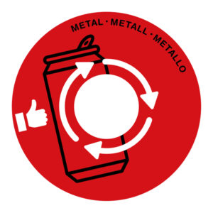 coperchio raccolta metallo rosso per cestino 133r cep