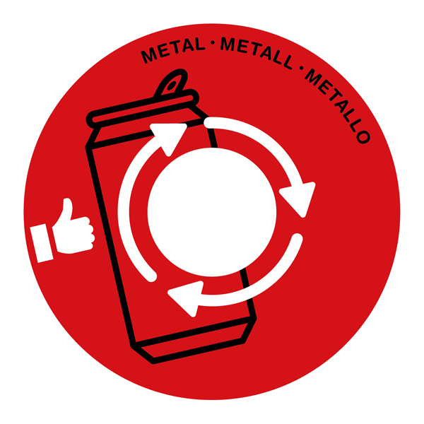 coperchio raccolta metallo rosso per cestino 133r cep