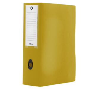 scatola progetto plus holos dorso 10cm in pp giallo sabbia 25x35x10cm fellowes