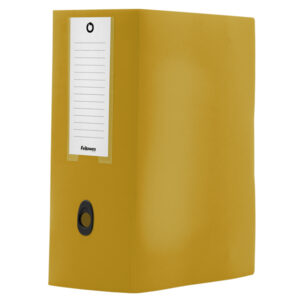 scatola progetto plus holos dorso 15cm in pp giallo sabbia 25x35x15cm fellowes