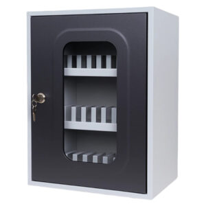 casetta portacellulari 30 posti c/anta trasparente e doppia chiave metalplus