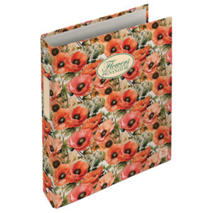 raccoglitore a 4 anelli pigna nature flowers 27x32cm anelli 30mm