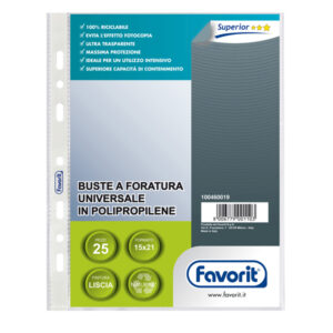 25 buste forate 15x21 1775/15 special ppl liscio favorit