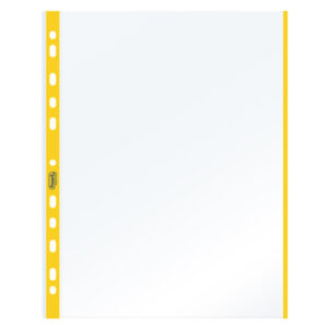 10 buste forate 21x29.7cm c/banda colore giallo 01/0165