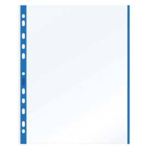 10 buste forate 21x29.7cm c/banda colore blu 01/0165