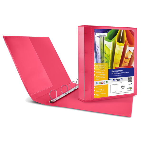 raccoglitore myto ti 17 a4 4d 22x30cm rosso personalizzabile sei rota