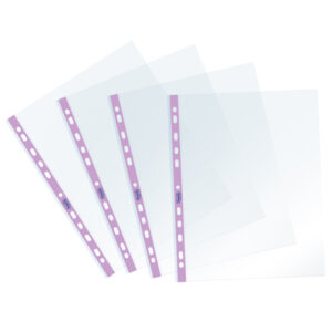 25 buste forate c/ banda lilla pastel 22x30cm favorit