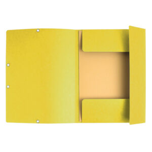cartella con elastico 24x32cm giallo limone cartoncino lustre' 425gr