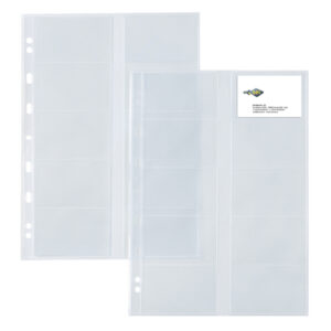 10 buste forate atla card 21x29,7cm porta 20 biglietti visita sei rota