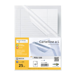 25 cartelline a l 21x29,7 poli 150 ppl b.a sei