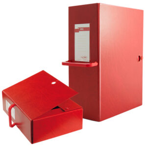 scatola archivio big 160 250x350mm rosso c/maniglia sei rota