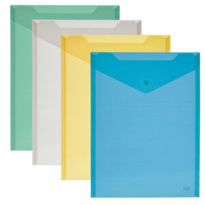 busta con bottone 11,5x15,5cm - vert. colori assortiti lebez