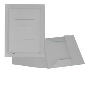 50 cartelline 3 lembi grigio c/stampa 200gr