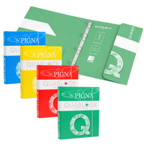 raccoglitore/anelli quablock a4 26x32x4cm pigna