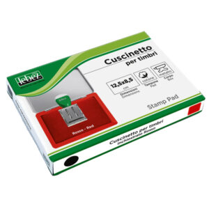 cuscinetto timbri 12,5x8,5cm rosso art.1481-r lebez