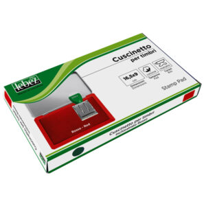 cuscinetto timbri 16,5x9cm rosso art.1482 lebez