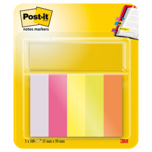 segnapagina post-it 670-5 (500fg 5colori index 15x50mm in carta