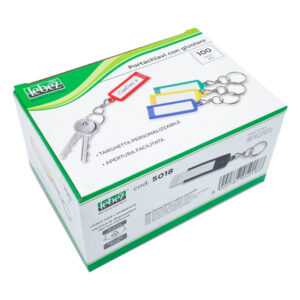 scatola 100 targhette portachiavi girevole art.5018