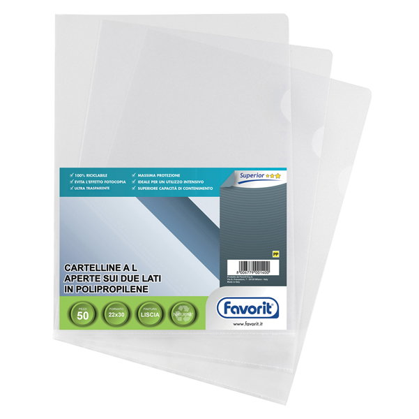 50 cartelline a l 22x30 pratic 78/15 superior ppl 01/0201 liscia favorit