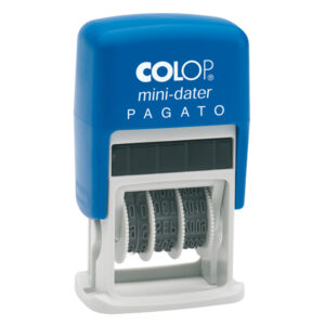 timbro mini s160/l1 datario + pagato 4mm autoinchiostrante colop