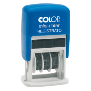 timbro mini s160/l3 datario + registrato 4mm autoinchiostrante colop