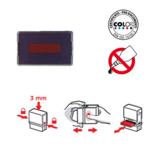 tampone colop e/2600/2 rosso-blu