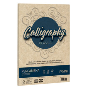 carta calligraphy pergamena 90gr a4 50fg nocciola 04 favini