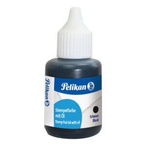 inchiostro nero x timbri metallo c/olio 30ml pelikan