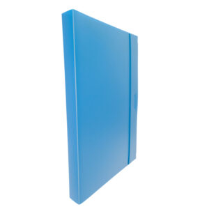 cartellina progetto 3 u140 azzurro c/elastico 24x35 dorso 3